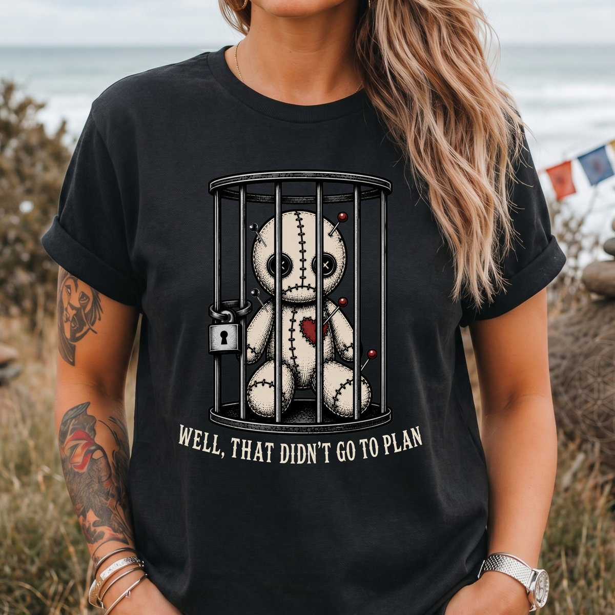 Voodoo Doll Behind Bars T‑Shirt
