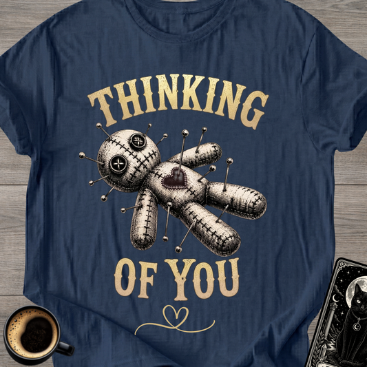 Thinking of You Voodoo Doll in Gold |T-Shirt